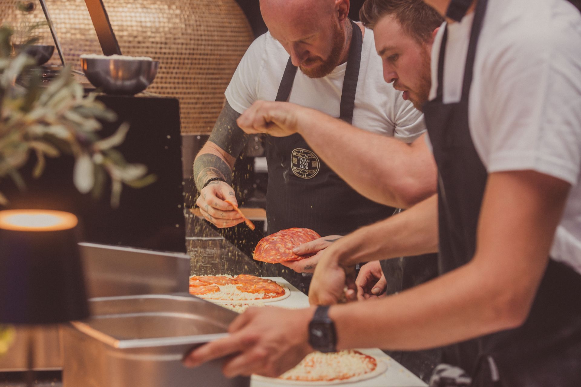 High end catering door italian food club